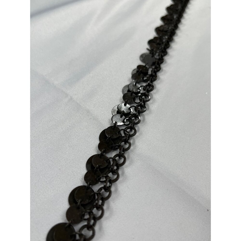 Vintage Dark Bronze Metal Disc Chain Belt SKU 7574 - Picture 3 of 8